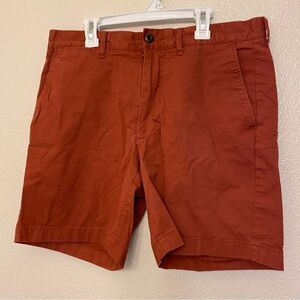 J crew 7" red orange Chino mens classic every day shorts size 31